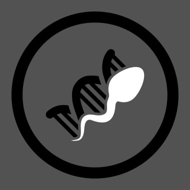 Sperm çoğaltma yuvarlak vektör simgesi