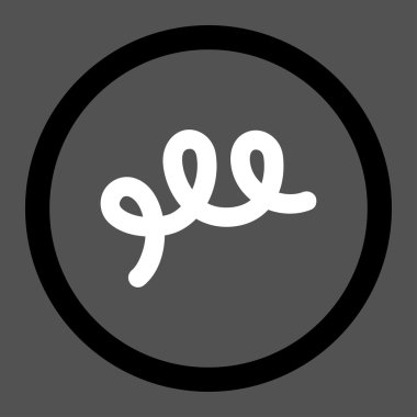 Spiral basili yuvarlak vektör simgesi