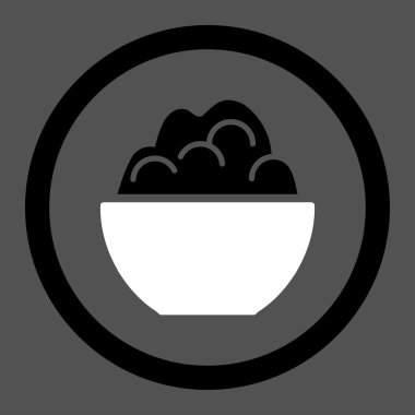 Porriage yuvarlak vektör simgesi