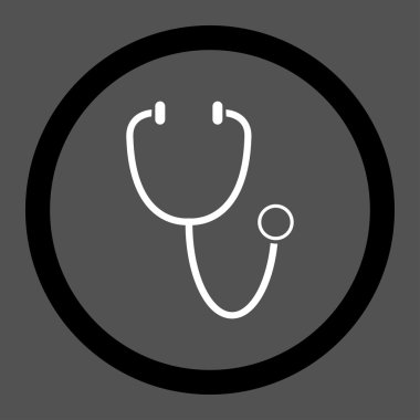 Stetoskop daire içinde vektör simgesi