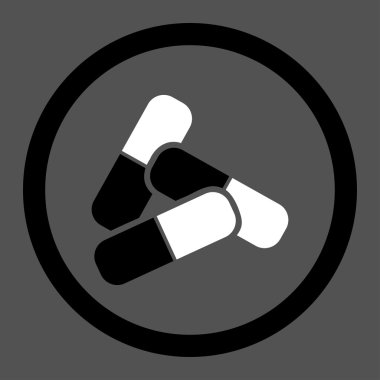 Hapları yuvarlak vektör simgesi