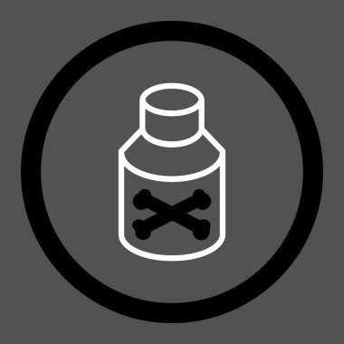 Zehir konteyner daire içinde vektör simgesi