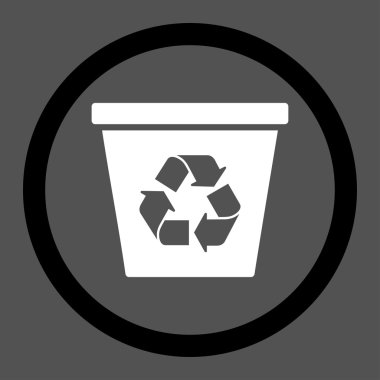 Dustbin Circled Vector Icon