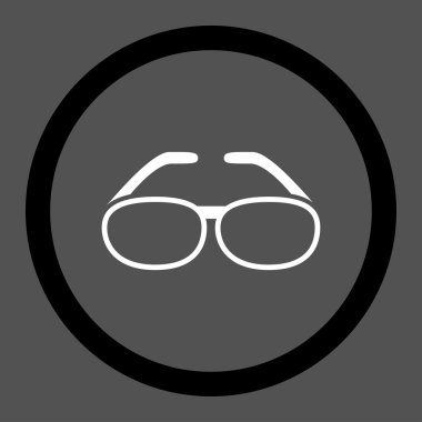Gözlük yuvarlak vektör simgesi
