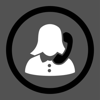 Receptionist Circled Vector Icon