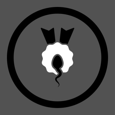 Sperm kazanan daire içinde vektör simgesi