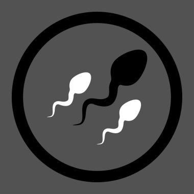 Sperm daire içinde vektör simgesi