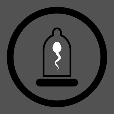 Sperm kauçuk yuvarlak vektör simgesi