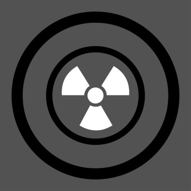 Radyasyon tehlike daire içinde vektör simgesi