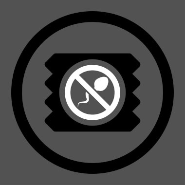 Spermicide Rubber Circled Vector Icon