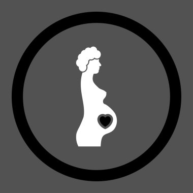 Hamile kadın daire içinde vektör simgesi