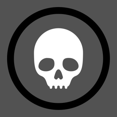 Ölüm yuvarlak vektör simgesi
