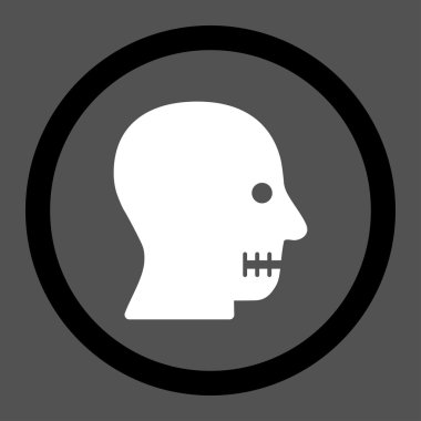 Dikili ağız yuvarlak vektör simgesi