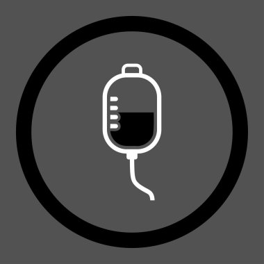 Terapi damlalık yuvarlak vektör simgesi