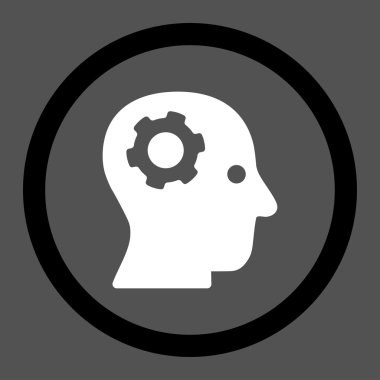 Düşünme daire içinde vektör simgesi