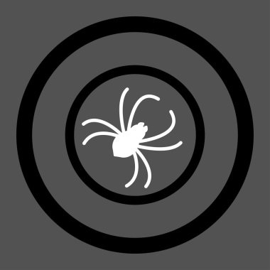 Örümcek yuvarlak vektör simgesi