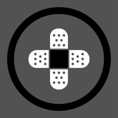 Daire içinde vektör simge alçı