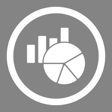 Grafikler daire içinde vektör simgesi