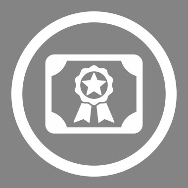 Prize Diploma Circled Vector Icon