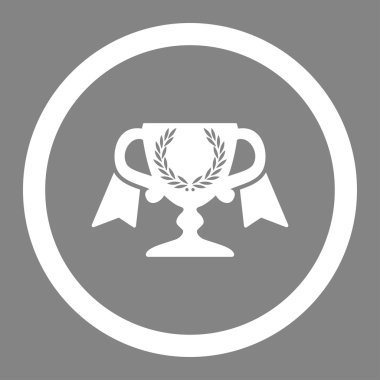 Ödül Kupası daire içinde vektör simgesi