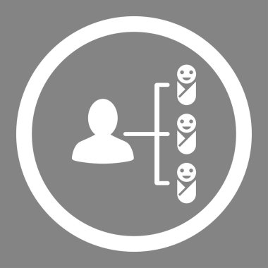 Children Links Circled Vector Icon