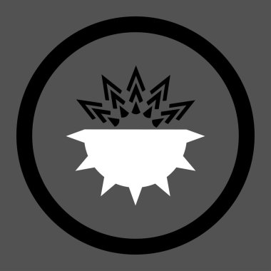 Viral yapı daire içinde vektör simgesi