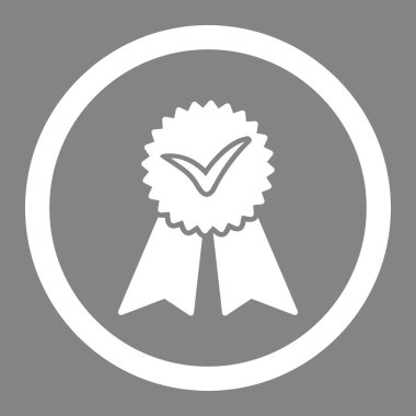 Onayı yuvarlak vektör simgesi