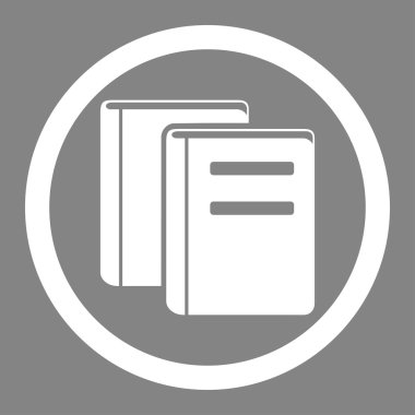 Kütüphane daire içinde vektör simgesi