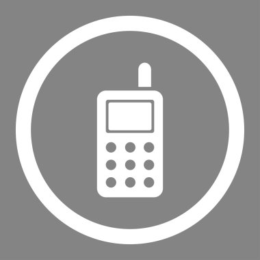 Hücre telefon daire içinde vektör simgesi