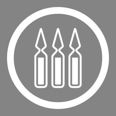 Ampul yuvarlak vektör simgesi