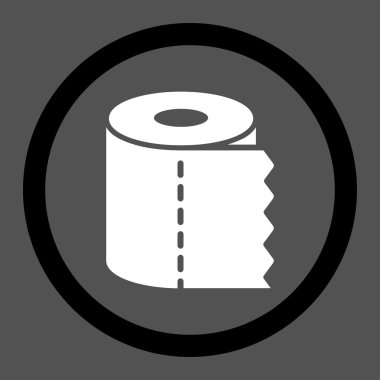 Restroom Paper Roll Circled Vector Icon