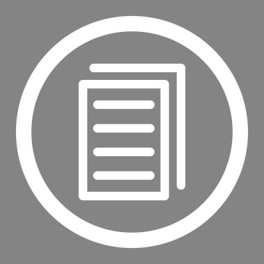 Copy File Circled Vector Icon