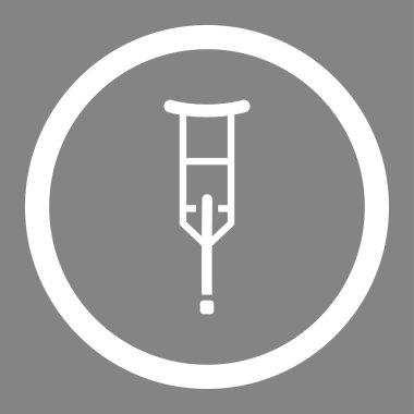 Koltuk değneği daire içinde vektör simgesi