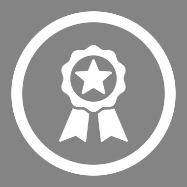 Vektör simge sertifikası mührüne yuvarlak