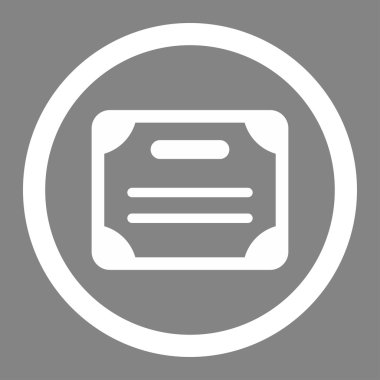 Sertifika daire içinde vektör simgesi