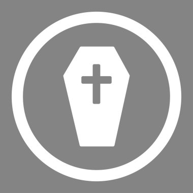 Tabut daire içinde vektör simgesi