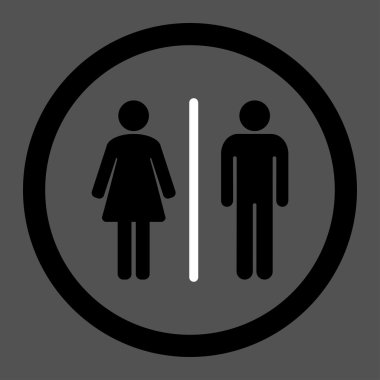 Tuvalet daire içinde vektör simgesi