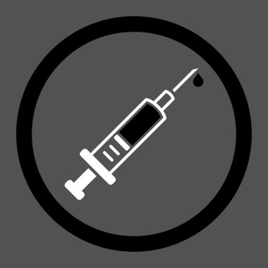 Aşı yuvarlak vektör simgesi