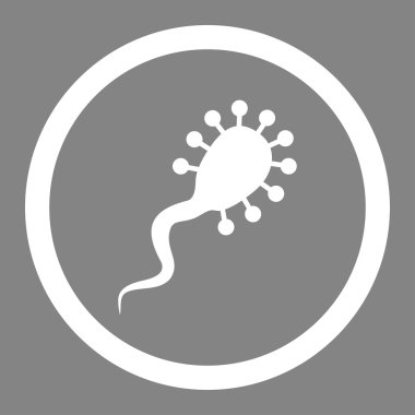 Mikrop daire içinde vektör simgesi