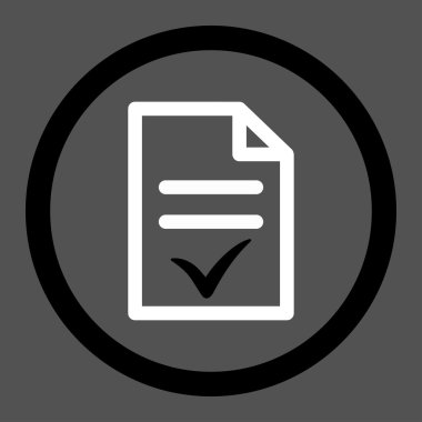 Valid File Circled Vector Icon