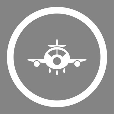 Uçak daire içinde vektör simgesi