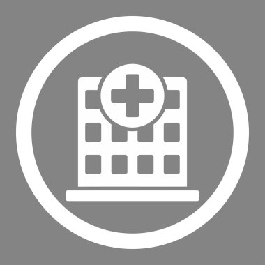 Hastane yuvarlak vektör simgesi