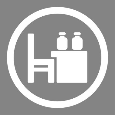 Apothecary Table Circled Vector Icon
