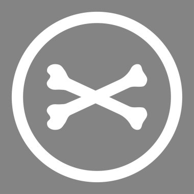 Kemikler daire içinde vektör simgesi