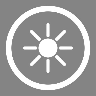 Parlaklık yuvarlak vektör simgesi