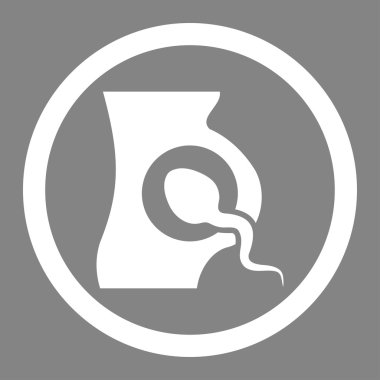 Suni tohumlama daire içinde vektör simgesi