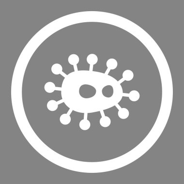 Bakteri daire içinde vektör simgesi