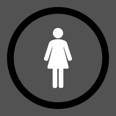kadın yuvarlak vektör simgesi
