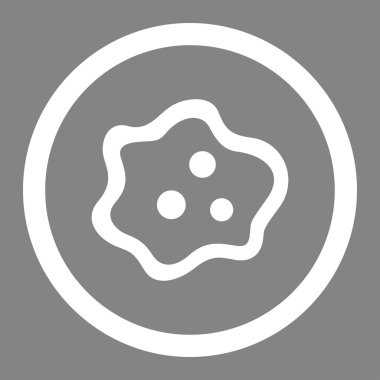 Mikrop daire içinde vektör simgesi