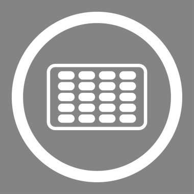 Blister daire içinde vektör simgesi